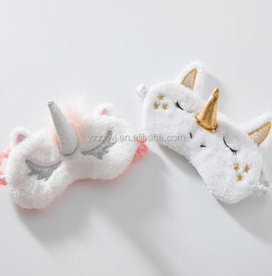 China For Sleep Samples Plush Eye Shade Eye Mask Plush 3D Eye Mask Cute Pink Unicorn Lovely Unicorn Plush Eye Mask Free Cartoon Unicorn Sleep Mask for sale