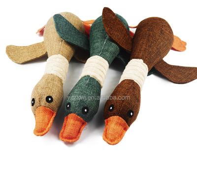 China Viable Plush Toys Dog Stuffed Toy Duck Animal Toys Free Sample For Dog Pet Chew Toy Plush Stuffed Duck Dog Squeaky Toy for sale