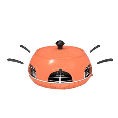 China Home Use BBQ Household Baking Oven Orange Indoor Portable Pizza Oven For Sale for sale