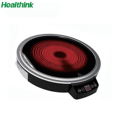 China Stainless Steel Round 2000W Electric Ceramic Stove No Infrared Radiation Cooker for sale