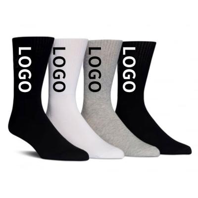 China OEM Designer White Black Custom Design Mens Crew QUICK DRY Sock With Logo Custom Spandex Cotton Sport Socks With Your Own Logo For Women for sale