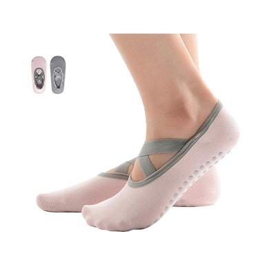 China QUICK DRY Cotton Yoga Socks Women Non Slip Grips Knocks Out Pilates Dance Socks for sale