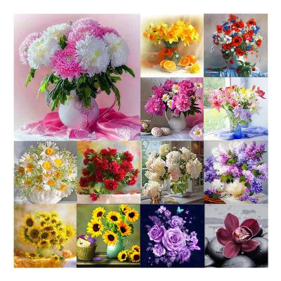 China Waterproof+ECO-Friendly OEM&ODM 30*40CM DIY 5d Diamond Painting Low MOQ Flowers Diamond Painting Kits Home Decoration Mosaic Painting Dropshipping for sale