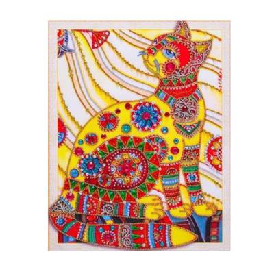 China China Wholesale Eco-friendly Different Size Resin Beads Colorful Cat Abstract Art Diamond Painting for sale