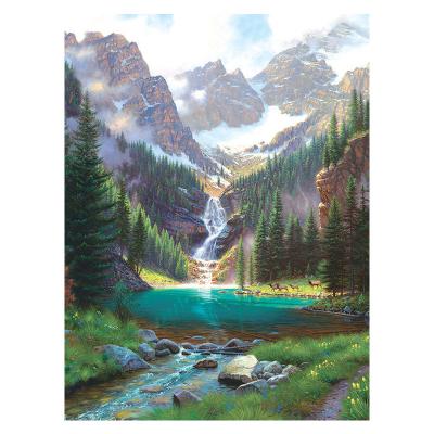 China Wholesale custom natural wall art decoration home landscape embroidery kit diy cross stitch kits Europe landscape stitch paintings for sale