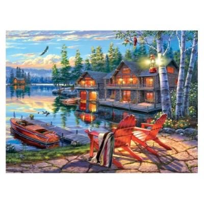 China Wholesale DIY Home Wall Arts DIY Home Decor Summer Landscape Summer Embroidery Kit Cross Stitch Kits Lake Cross Stitch Kits for sale