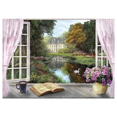 China Wholesale Custom Cross Stitch Europe Decor Diy Spring Landscape Handmade Cross Stitch Embroidery Kits Kit Embroidery Wall Art Home for sale