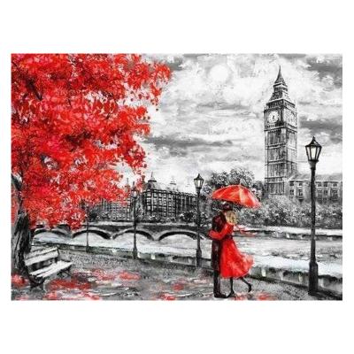 China Wholesale Custom Art Europe Landscape Wall Decoration Cross Stitch Kit Embroidery Home Romance Cross Stitch Embroidery Kits for sale