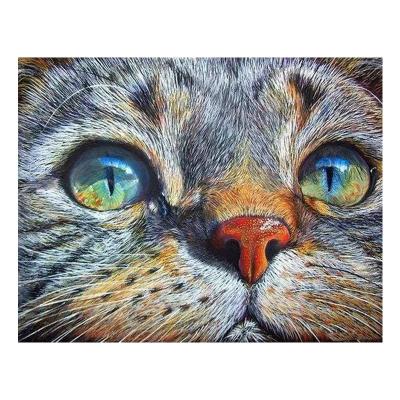 China Wholesale Custom DIY Cross Stitch Wall Art Home Decoration Embroidery Kit Europe Cat Animal Paintings Cross Stitch Kits for sale