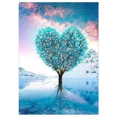 China Waterproof+ECO-Friendly Diamond Painting Kit for Adults Love Tree One Full Drill Painting with Diamond Art DIY Painting by Number Gem Art Wall Home Deco Kits for sale