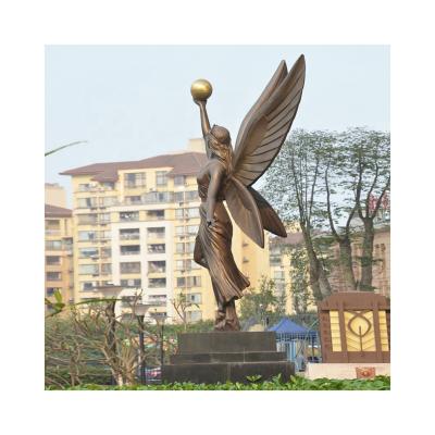 China Custom Made High Quality Angel Bronze Sculptures From Europe Factory City for sale