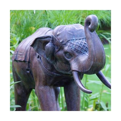 China Europe Decoration Life Size Large Elephant Sculpture Animals In Bronze for sale