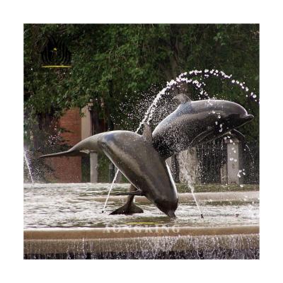 China Africa Outdoor Decoration Bronze Dolphin Fountain Sculpture for sale