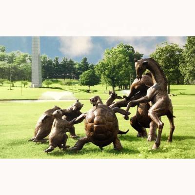 China Europe decoration party animal bronze garden animal statue for sale for sale