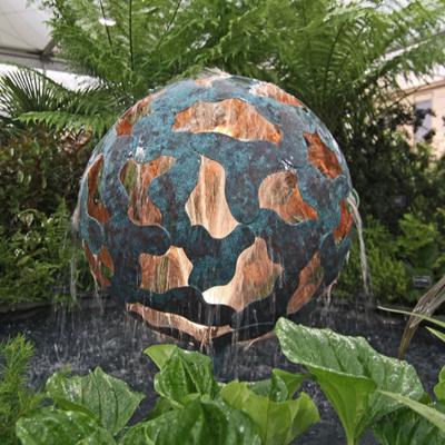 China China Modern Garden Sphere Ball Fountain Bronze Sculpture for sale