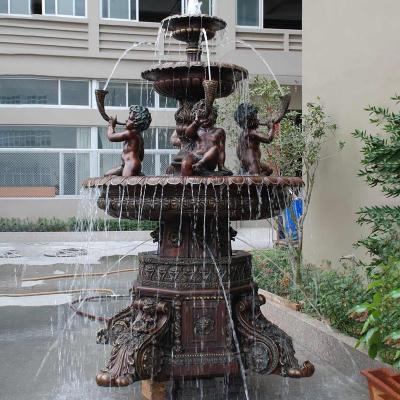 China Large Outdoor Garden Europe Style Bronze Sculpture Decorative Water Fountain for sale