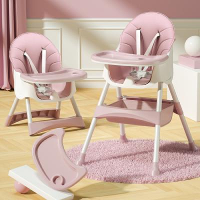 China Wholesale Adjustable High Quality Cheap Price Modern Folding 2 (Size) In 1 Kitchen Plastic Baby Feeding Highchair for sale