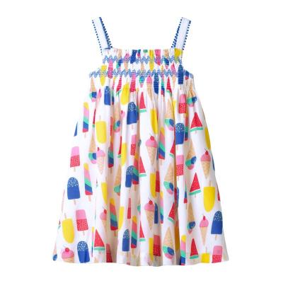 China New Design Breathable Cute Pure Cotton Sleeveless Slip One Piece Dress For Kids Girls for sale