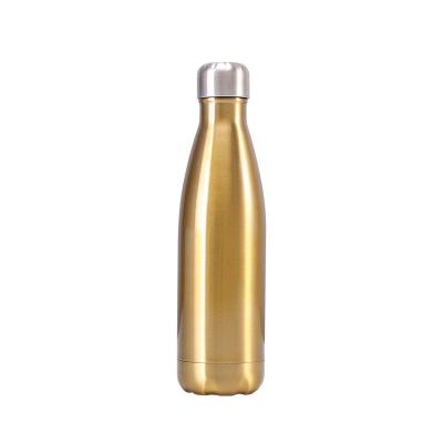 China Stainless Steel Empty Cola Shape Fitness Water Bottles Double Wall Stored Thermal Flasks for sale