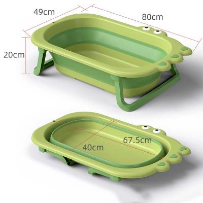 China PP Plastic Baby Portable Foldable Newborn Bathtub Set Children 80*49*20cm for sale