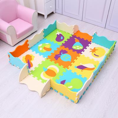 China Sports Toy Splice Floor EVA Foam Baby Play Crawling Mat Fence Set for sale