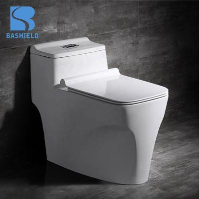 China Double-Flow Cheap Price High Efficiency Ceramic Toilet Luxury Sanitary Bathroom Set One Piece Ceramic WC Toilet Commode for sale