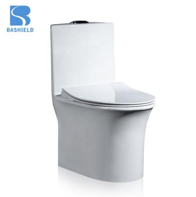 China Double-Flow Factory Price Ceramic Bathroom Sanitary Ware, Big Pipe Design, Toilet Siphonic One Piece Toilet Luster Cleaning Sanitary Ware for sale