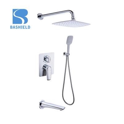 China Wholesale High Quality Custom 3 Way Slide Bar Free Shower Set In Wall for sale