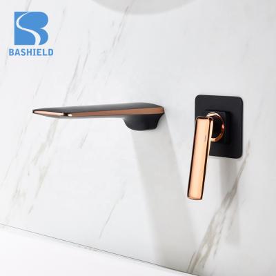 China Metered Faucets Brass Wash Basin Sink Double Hole Mixer Conceal Faucet Basin Faucet Size for sale