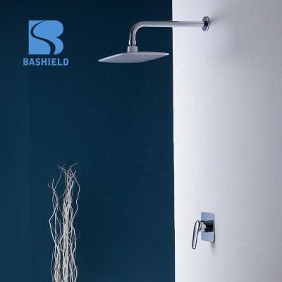 China Without Sliding Bar Bathroom Temperature Shower Set Wall Mounted Faucet With Shower for sale