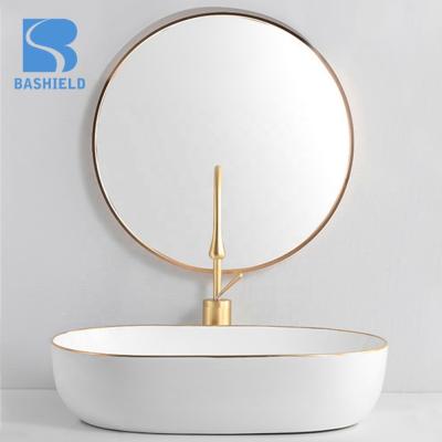 China Modern Bathroom Sink Countertop Solid Surface Type Art Basin Wash Basin for sale