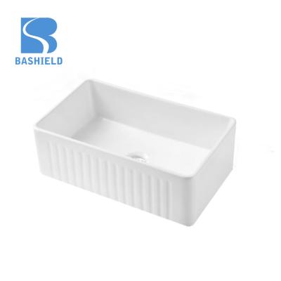 China Contemporary Rectangle Ceramic Sanitary Ware Countertops White Wash Basin Bathroom Vanity Sinks for sale