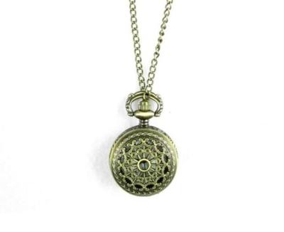 China Fashion vintage pendent necklaces round steel pocket watch for sale