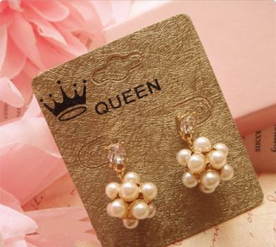 China Fashion jewelry women pearls drop earring diamond accented for sale