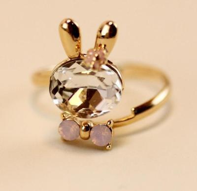 China Fashion Jewelry cute rabbit women ring for sale