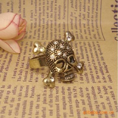 China Fashion Jewelry metal Skull Heads Punk style ring for sale