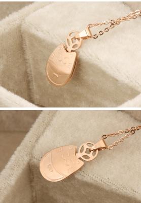 China Fashion women jewelry titanium steel pendant necklace cat necklace 18k gold plated for sale