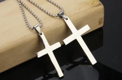 China Fashion couples jewelry stainless steel cross pendant necklace couple necklaces for sale