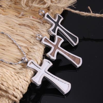 China Fashion couples jewelry stainless steel pendant necklace cross lovers necklaces for sale