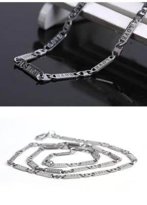 China Forme a hombres la joyería los hombres del acero inoxidable venta al por mayor de la joyería de China de las cadenas los 54cm del collar en venta