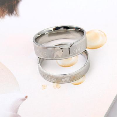 China Fashion couple jewellery 316L stainless steel couple rings love lovers rings wholesale for sale