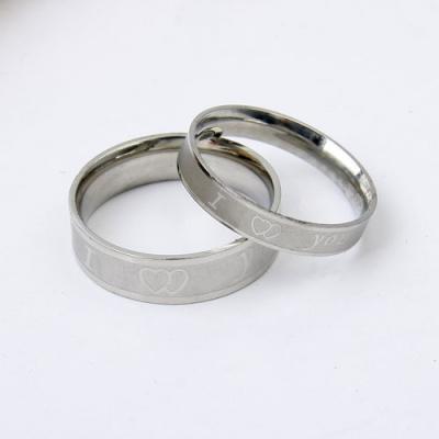 China Fashion couple jewelry 316L stainless steel couple ring 