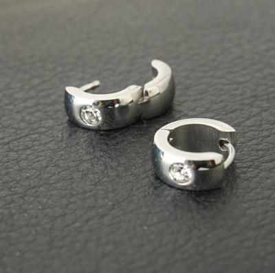 China Fashion mens jewelry stainless steel men earring 1.4cm dia. china jewellery wholesale for sale