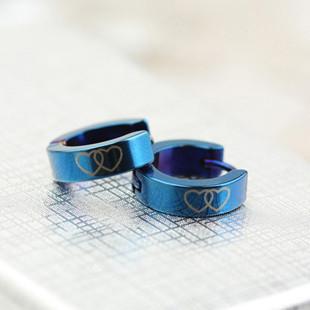 China Forme a hombres para hombre de la joyería el pendiente los pendientes del acero inoxidable venta al por mayor azul de la joyería del color en venta