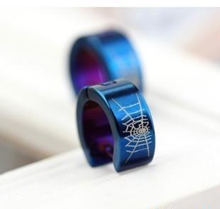 China Fashion mens jewelry men earring blue color stainless steel earrings jewellery wholesale for sale