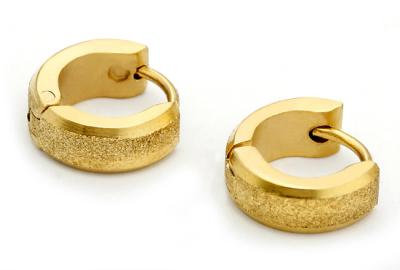 China Fashion mens jewelry gold color men earring stainless steel earrings jewellery wholesale for sale