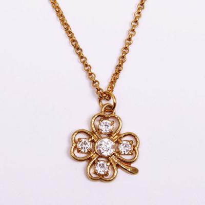 China Fashion brand jewelry Juicy Couture necklace diamond clover pendant jewelry wholesale for sale