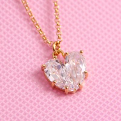 China Fashion brand jewelry Juicy Couture necklace diamond heart pendant jewelry wholesale for sale