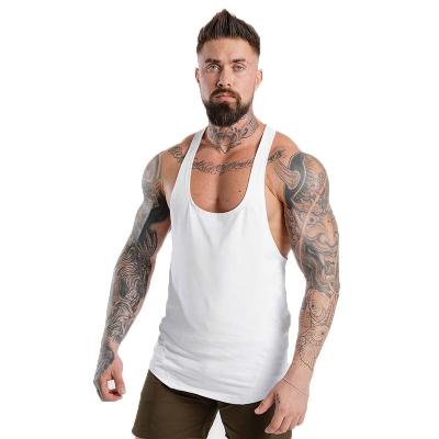 China Custom Logo Gym Vest Running Men's Active Tank Wear Bodybuilding Vest QUICK DRY Sleeveless Fitness Tops For Men for sale