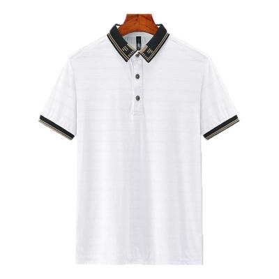 China Polo Shirt Solid Classic Tea Shirt Casual Slim Fit Sportwear Comfortable High End Business Polo For Men for sale